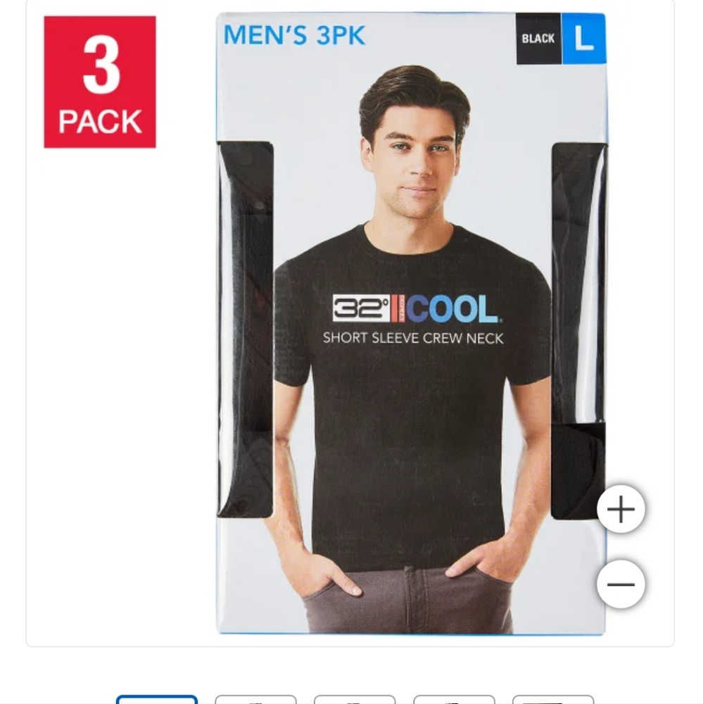 32 Degrees Men's Cool Tee, 3-pack
